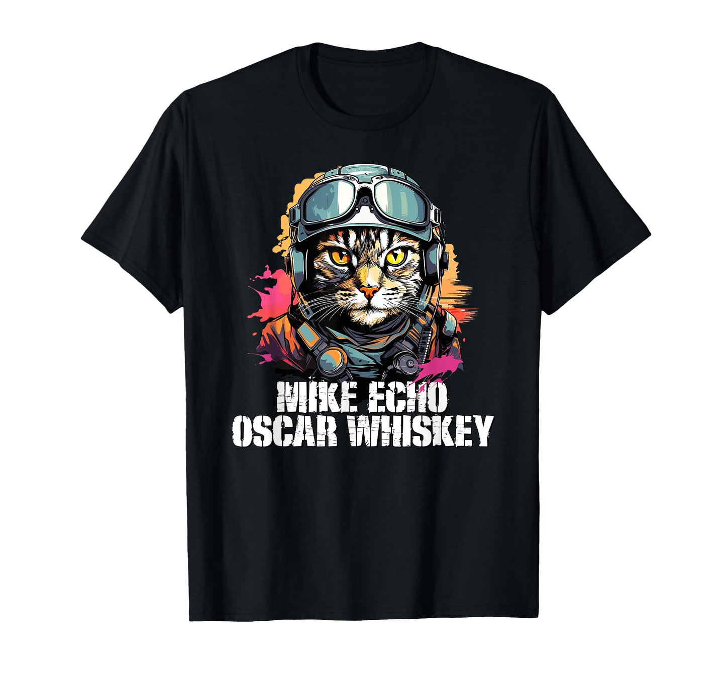 Military Cat Pilot Uniform Funny Cat T-Shirt - Streetwear Style Men Women - T-Shirt, Sweatshirt, Hoodie