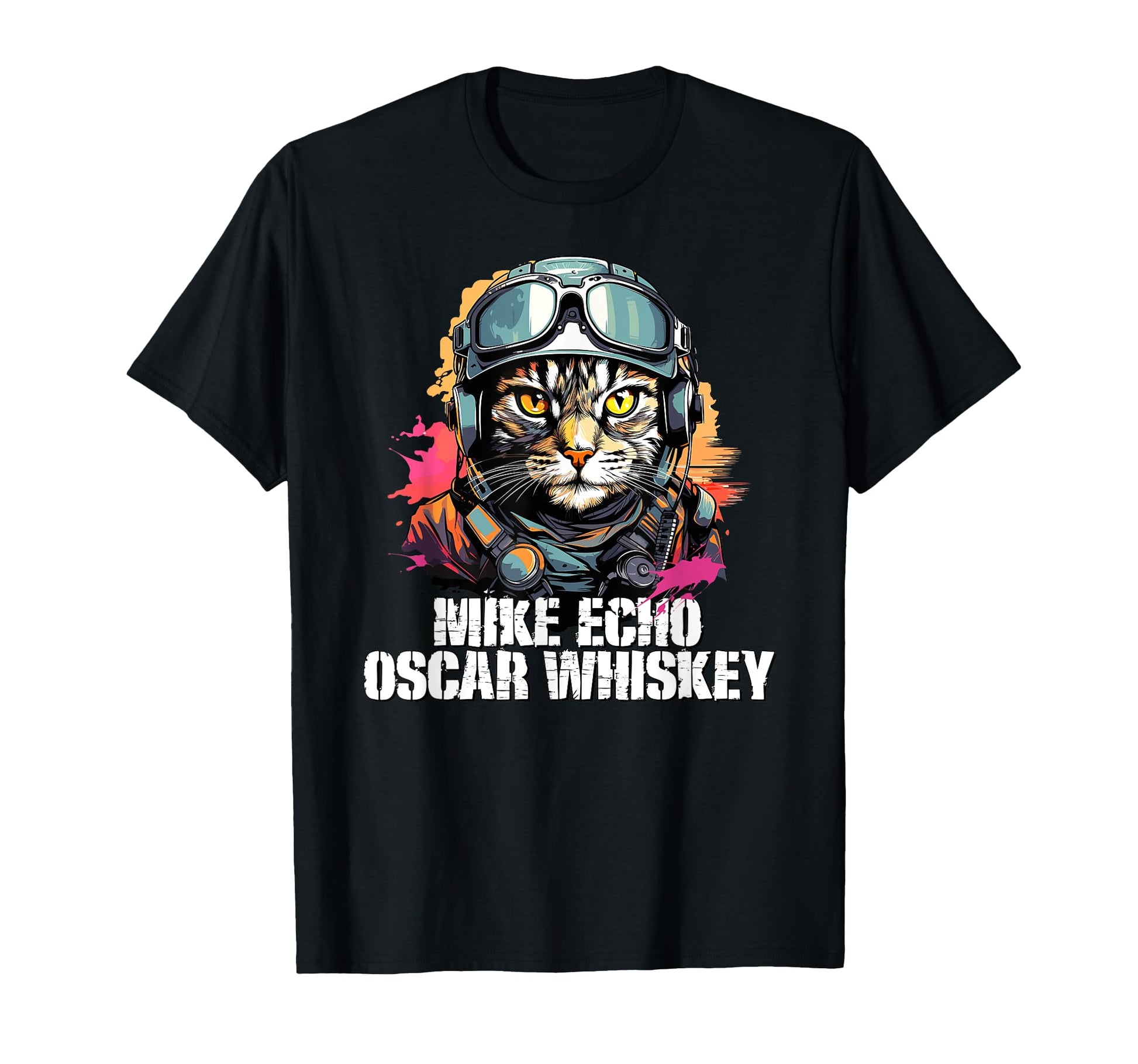 Military Cat Pilot Uniform Funny Cat T-Shirt - Streetwear Style Men Women - T-Shirt, Sweatshirt, Hoodie