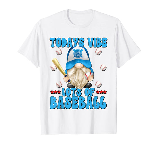 Blue Sports Gnome And Baseball Lover T-Shirt - Graphic Print Unisex - T-Shirt, Sweatshirt, Hoodie
