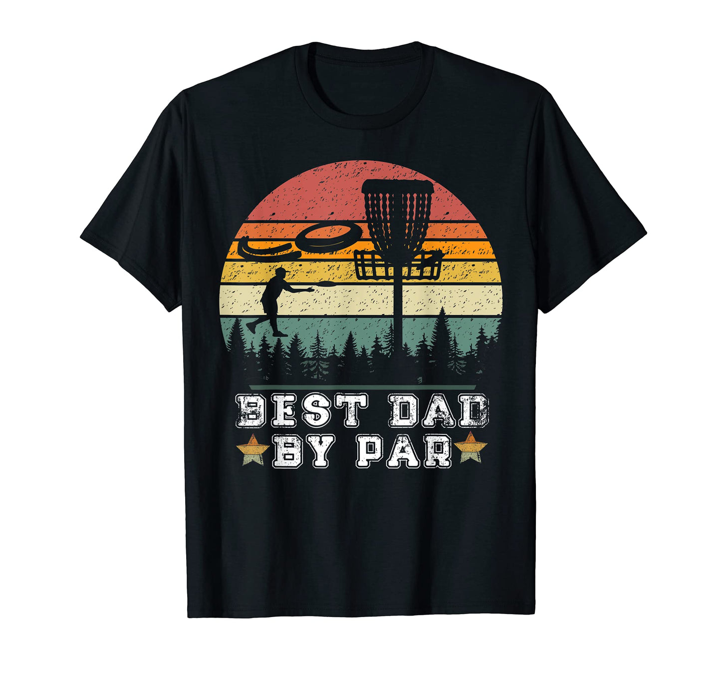 Mens Best Dad Par Disc Golf Frisbee T-Shirt - Custom Art Print Men Women - T-Shirt, Sweatshirt, Hoodie