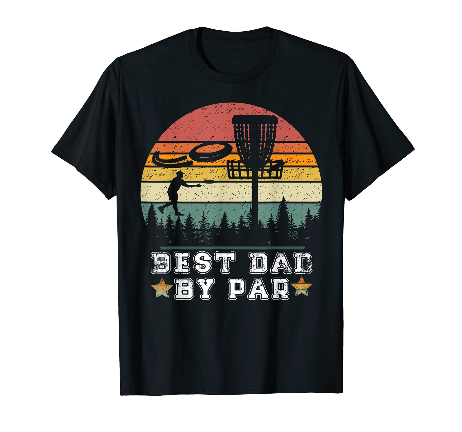 Mens Best Dad Par Disc Golf Frisbee T-Shirt - Custom Art Print Men Women - T-Shirt, Sweatshirt, Hoodie