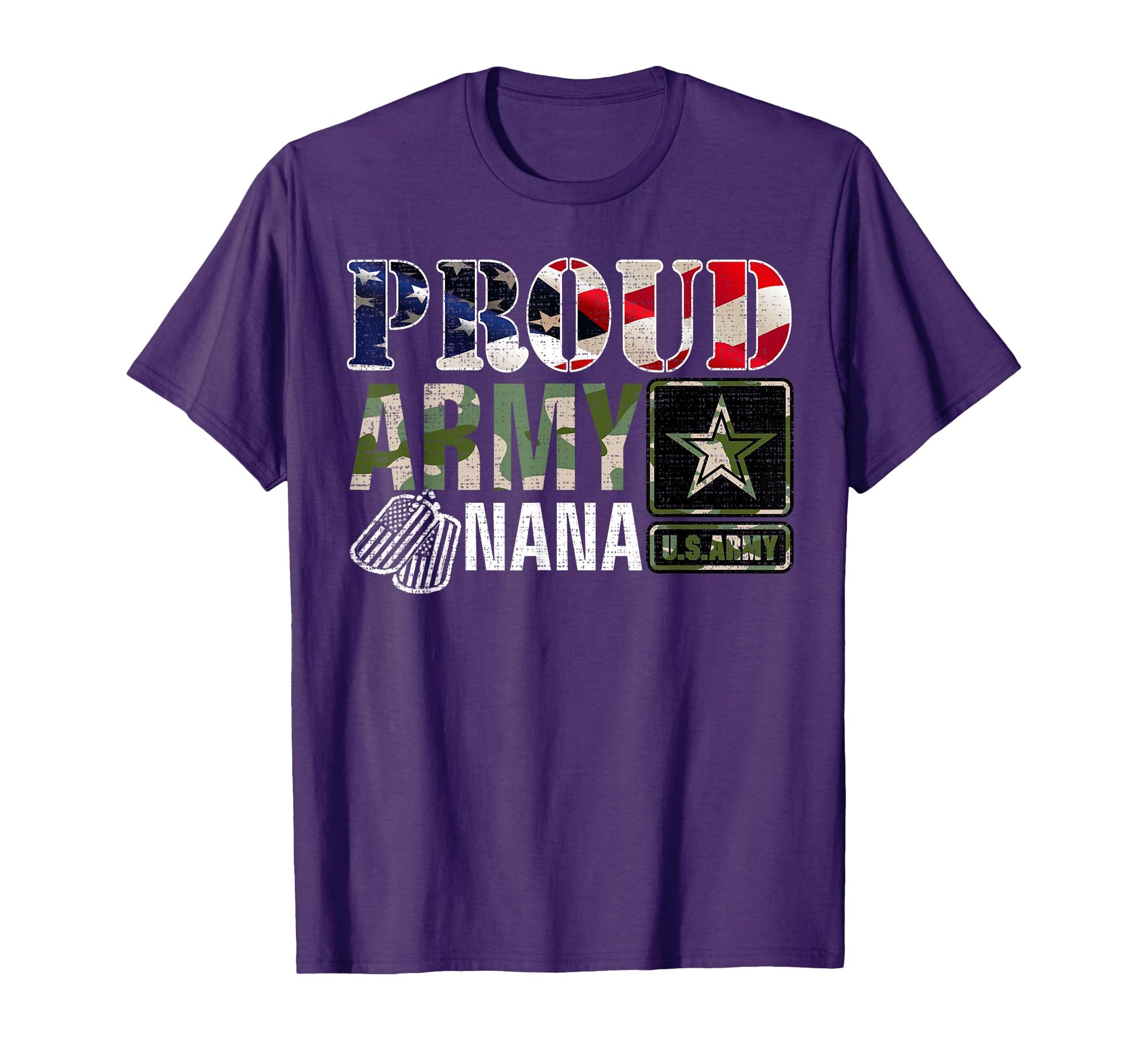 Proud Army Nana Camo American Flag Gift T-Shirt - Graphic Print for Adults - T-Shirt, Sweatshirt, Hoodie