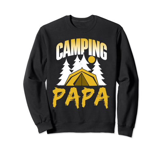 Camping Papa Camp Campfire Camper Sweatshirt - Trendy Graphic Unisex - T-Shirt, Sweatshirt, Hoodie