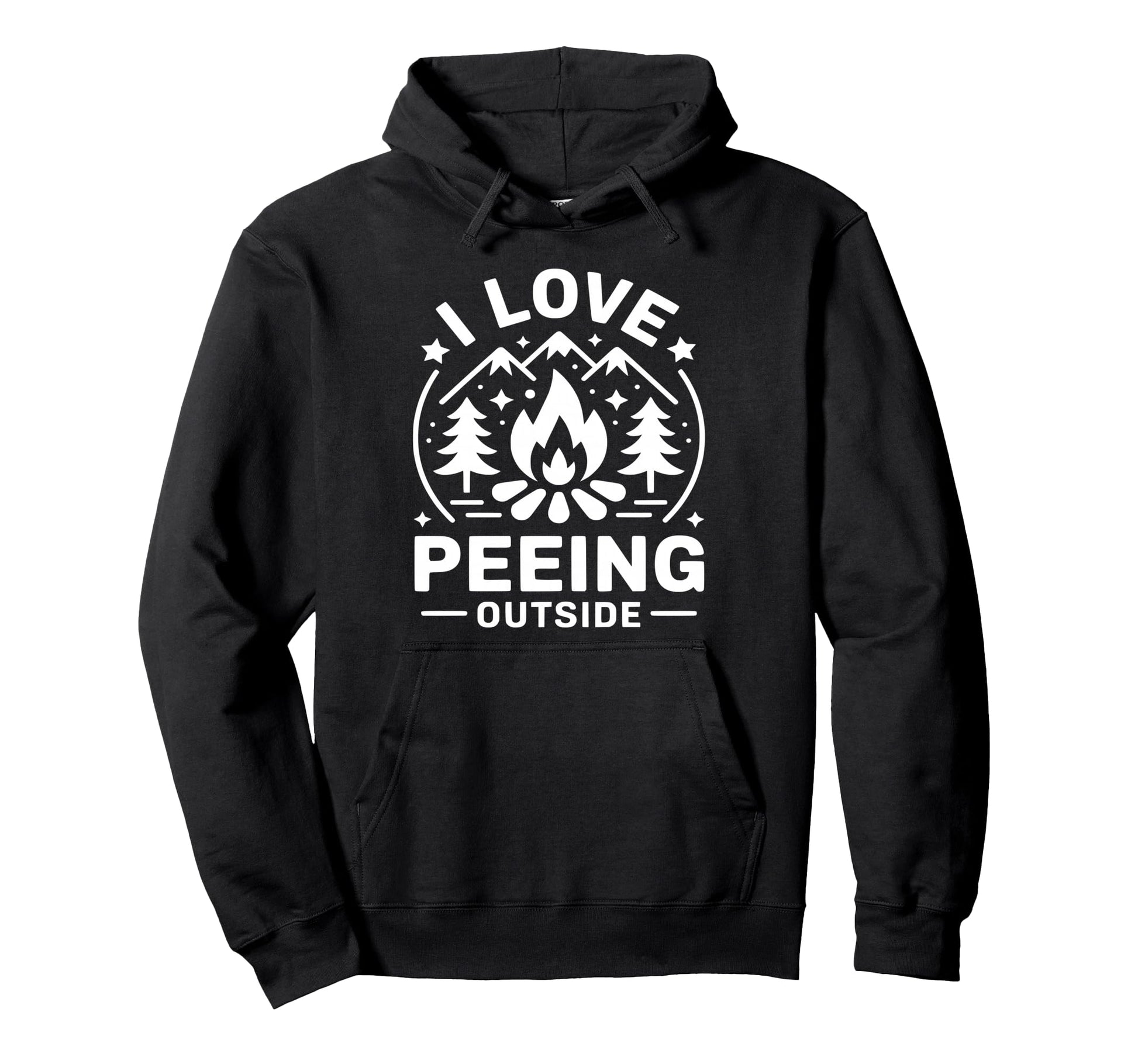 I Love Peeing Outside Funny Hiking Hoodie - Unique Graphic for Adults - T-Shirt, Sweatshirt, Hoodie