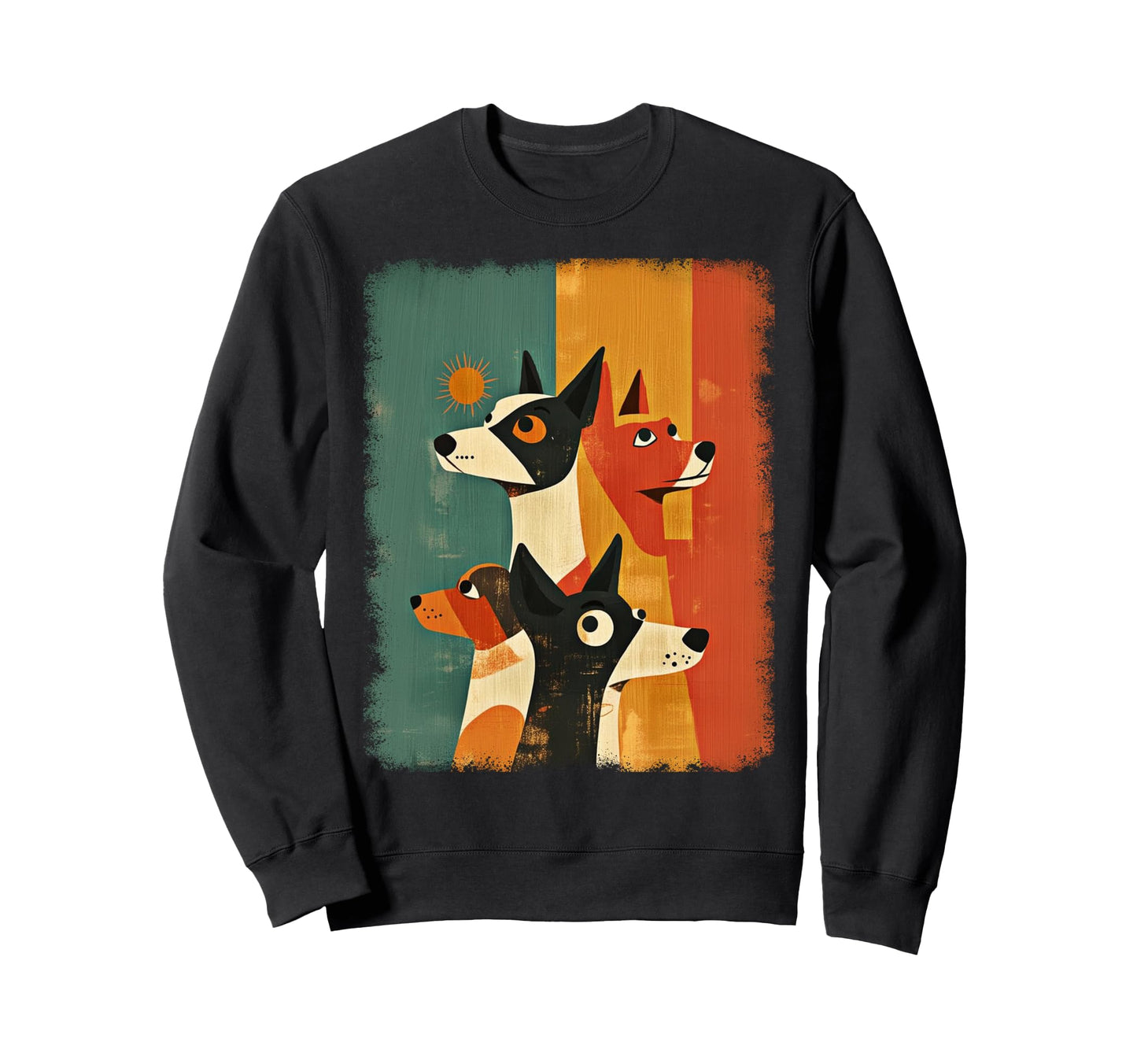 Mid Century Modern Dogs 50S 60S Sweatshirt - Aesthetic Graphic Men Women - T-Shirt, Sweatshirt, Hoodie