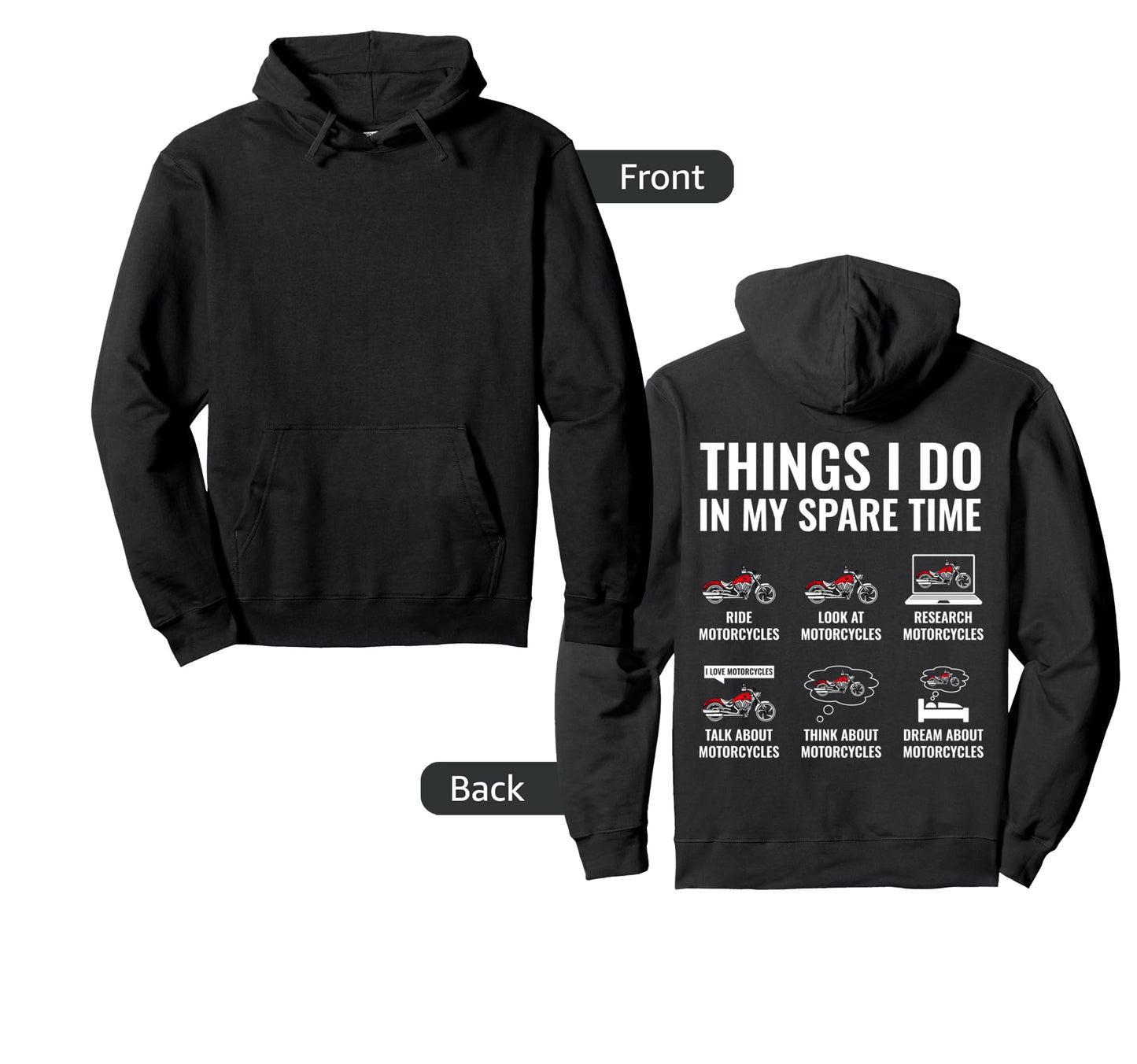 Things I Do My Spare Time Funny Hoodie - Custom Art Print for Adults - T-Shirt, Sweatshirt, Hoodie