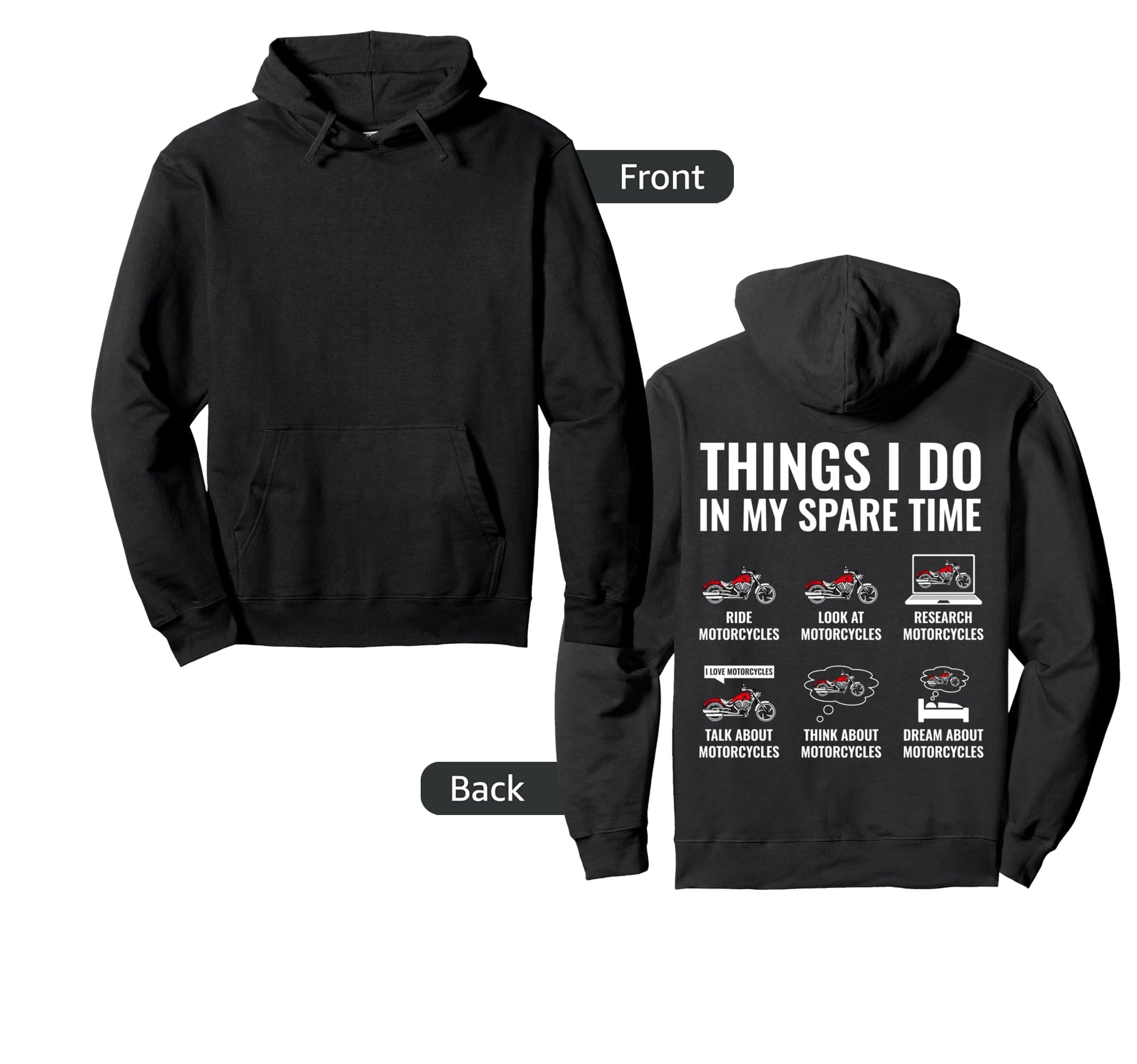 Things I Do My Spare Time Funny Hoodie - Custom Art Print for Adults - T-Shirt, Sweatshirt, Hoodie