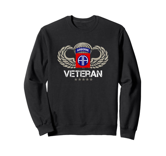 82Nd Airborne Paratrooper Veteran Sweatshirt - Aesthetic Graphic Unisex - T-Shirt, Sweatshirt, Hoodie