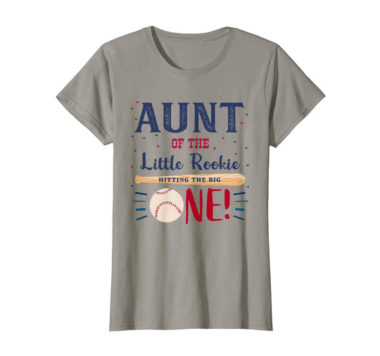 Aunt First Birthday Little Rookie T-Shirt - Unique Graphic for Adults - T-Shirt, Sweatshirt, Hoodie