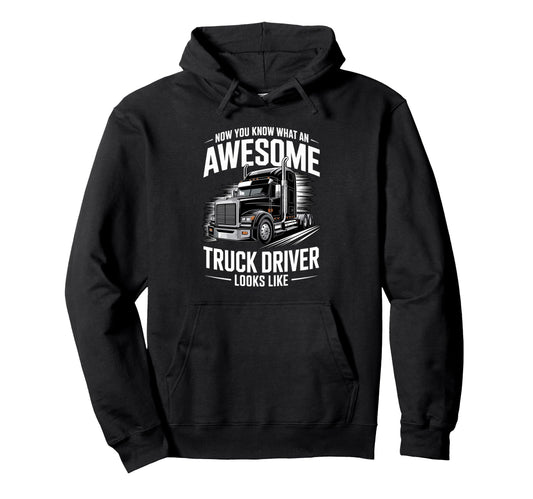 Best Truck Driver Art Dad Trucking Hoodie - Casual Everyday Wear Men Women - T-Shirt, Sweatshirt, Hoodie