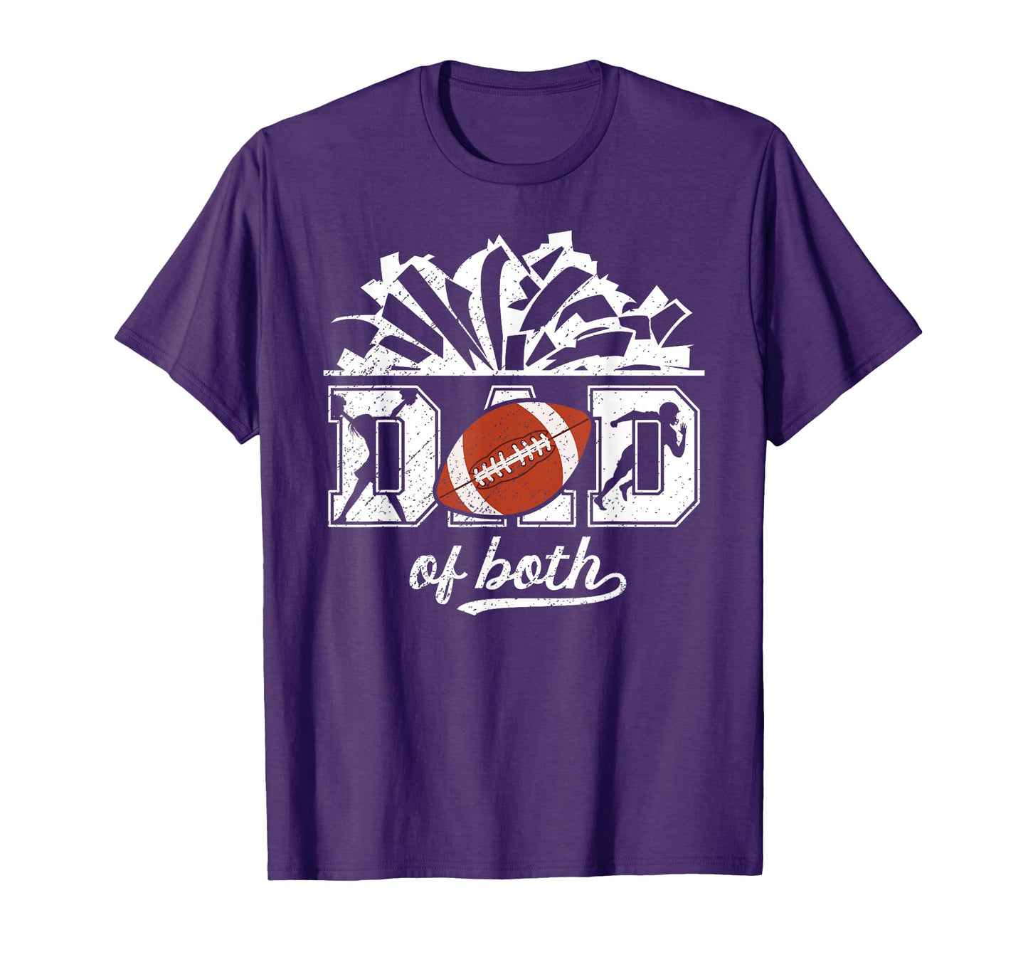 Dad Both Proud Cheer And Football T-Shirt - Fun Novelty Design for Adults - T-Shirt, Sweatshirt, Hoodie