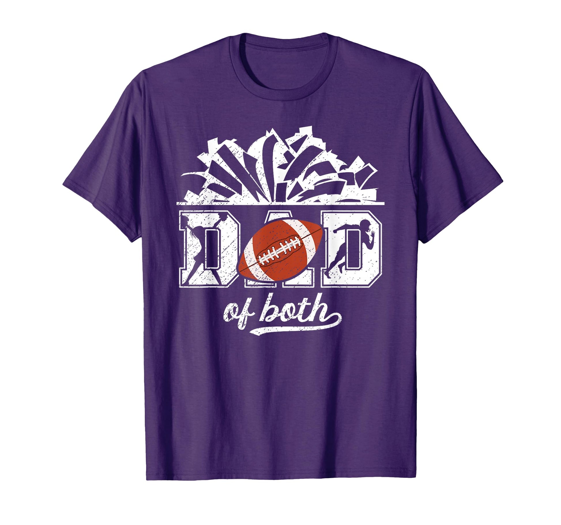 Dad Both Proud Cheer And Football T-Shirt - Fun Novelty Design for Adults - T-Shirt, Sweatshirt, Hoodie