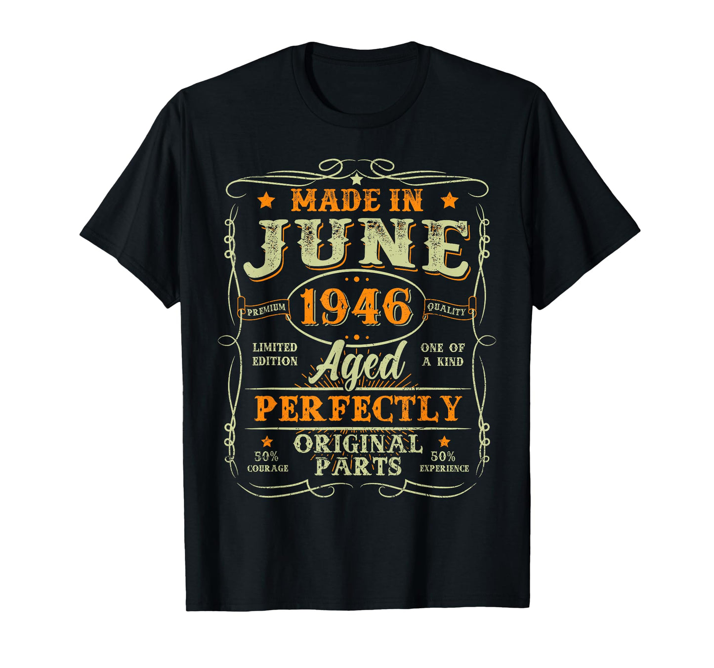 80 Years Old Made June 1946 80Th T-Shirt - Novelty Apparel for Adults - T-Shirt, Sweatshirt, Hoodie