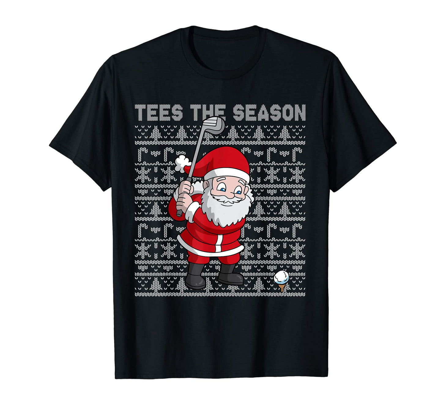 Golf Santa Claus Tees Season Golfing Ugly T-Shirt - Unique Graphic Unisex - T-Shirt, Sweatshirt, Hoodie