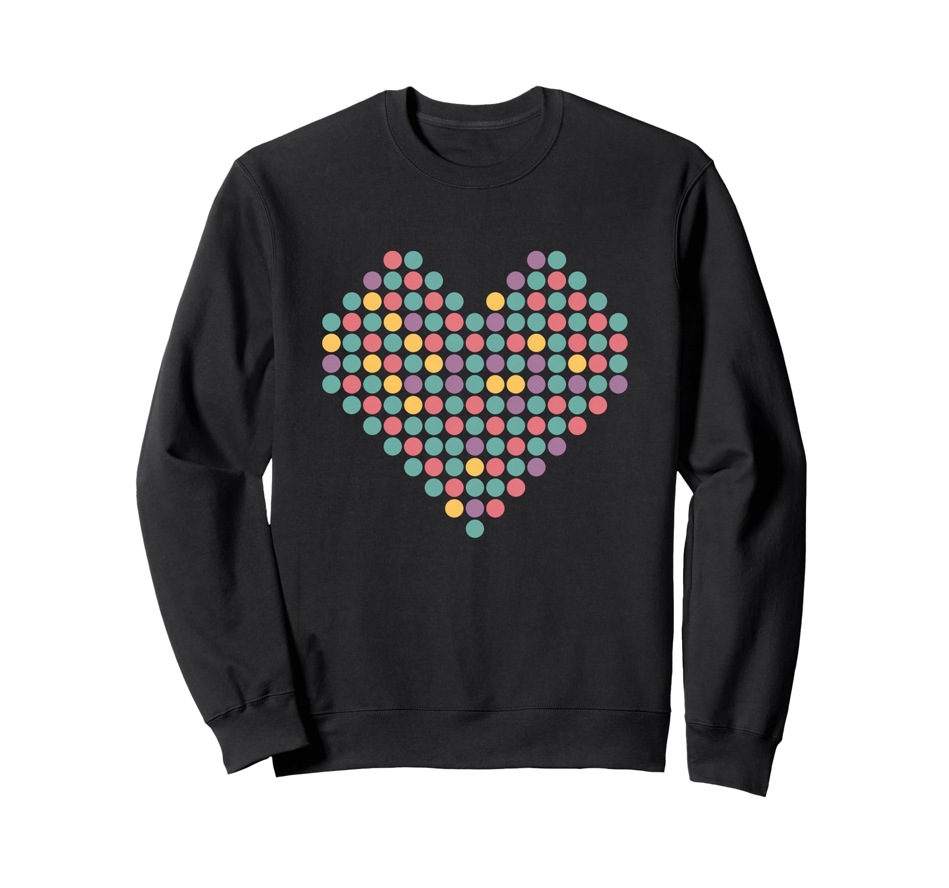 Colorful Heart Novelty Mens Womens Sweatshirt - Trendy Graphic Men Women - T-Shirt, Sweatshirt, Hoodie