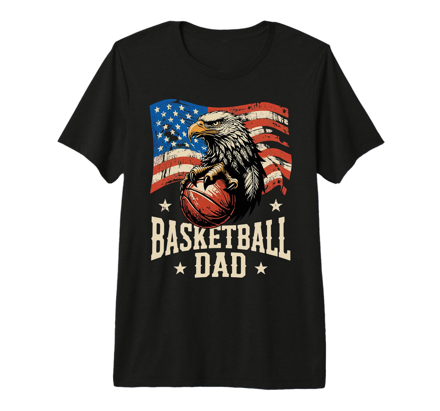 Mens Basketball American Flag Basketball T-Shirt - Unique Graphic Unisex - T-Shirt, Sweatshirt, Hoodie
