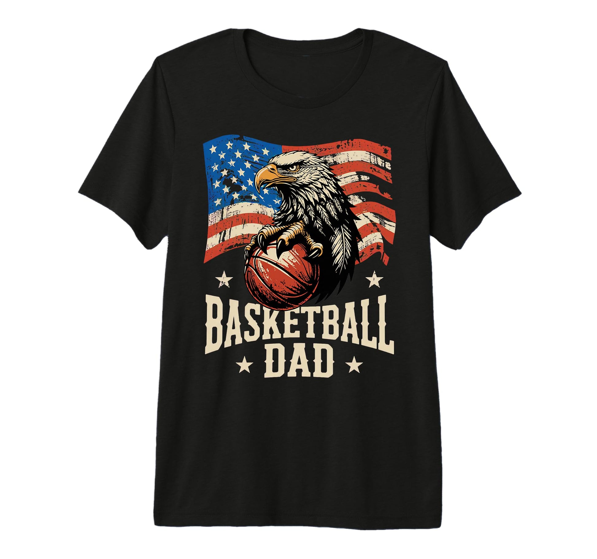 Mens Basketball American Flag Basketball T-Shirt - Unique Graphic Unisex - T-Shirt, Sweatshirt, Hoodie