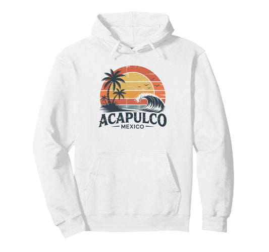80S Acapulco Mexico Beach Vacation Summer Hoodie - Novelty Apparel Unisex - T-Shirt, Sweatshirt, Hoodie