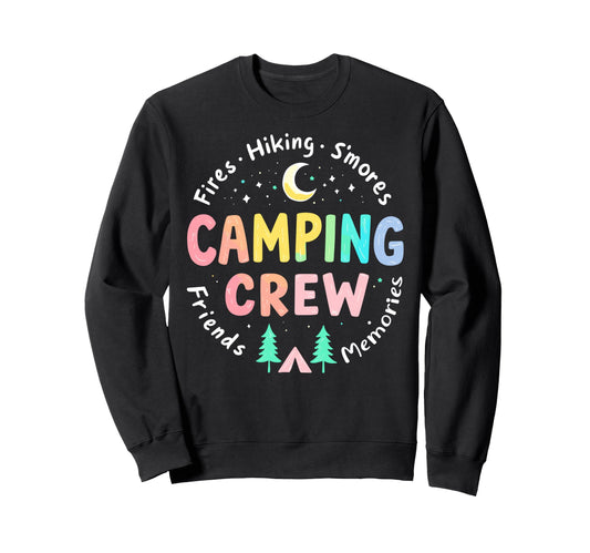 Camping Crew Group Matching Sweatshirt - Fun Novelty Design for Adults - T-Shirt, Sweatshirt, Hoodie