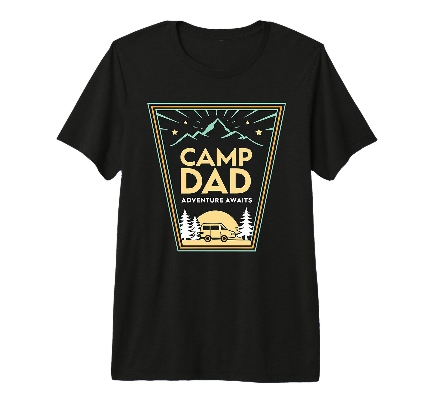 Mens Outdoor Dad Adventure Awaits T-Shirt - Minimalist Print Unisex - T-Shirt, Sweatshirt, Hoodie