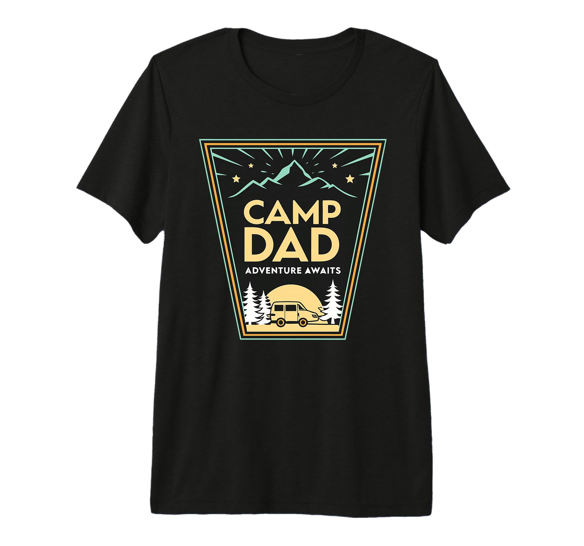 Mens Outdoor Dad Adventure Awaits T-Shirt - Minimalist Print Unisex - T-Shirt, Sweatshirt, Hoodie
