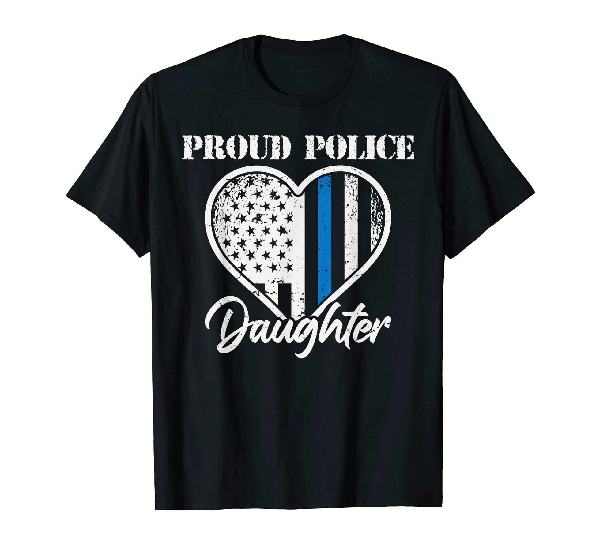 Police Daughter Proud Cop Daughter T-Shirt - Minimalist Print for Adults - T-Shirt, Sweatshirt, Hoodie