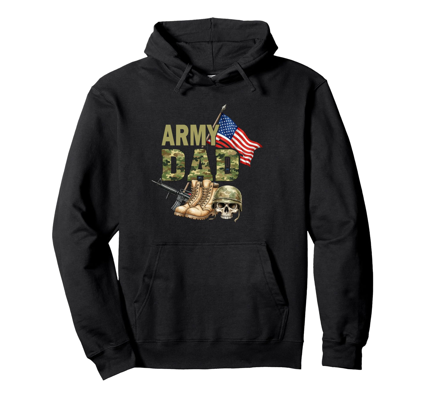 Army Dad Patriotic American Us Flag 4Th Hoodie - Trendy Graphic for Adults - T-Shirt, Sweatshirt, Hoodie