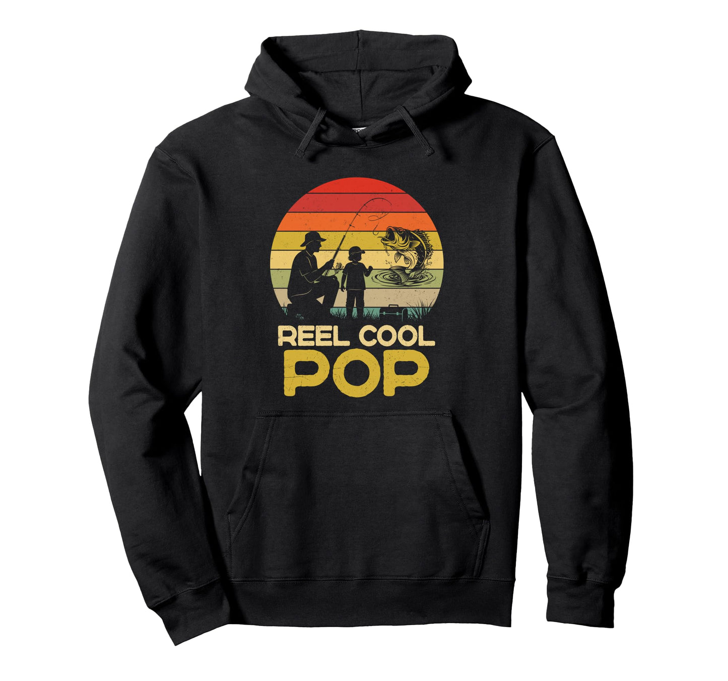 Reel Pop Fishing Fathers Day Fisherman Hoodie - Streetwear Style Men Women - T-Shirt, Sweatshirt, Hoodie