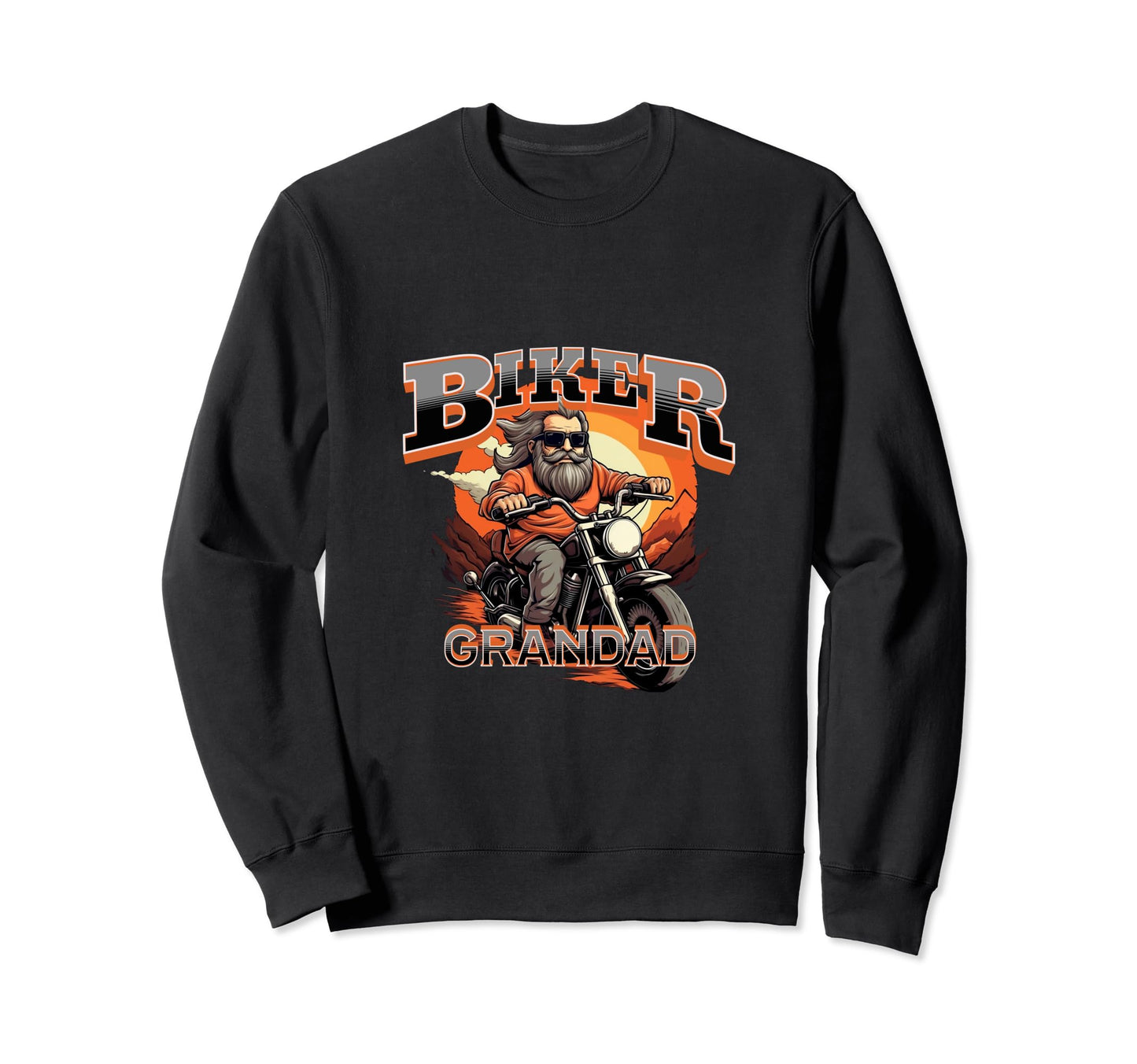 Mens Motorbike Biker Grandpa Sweatshirt - Casual Everyday Wear Men Women - T-Shirt, Sweatshirt, Hoodie