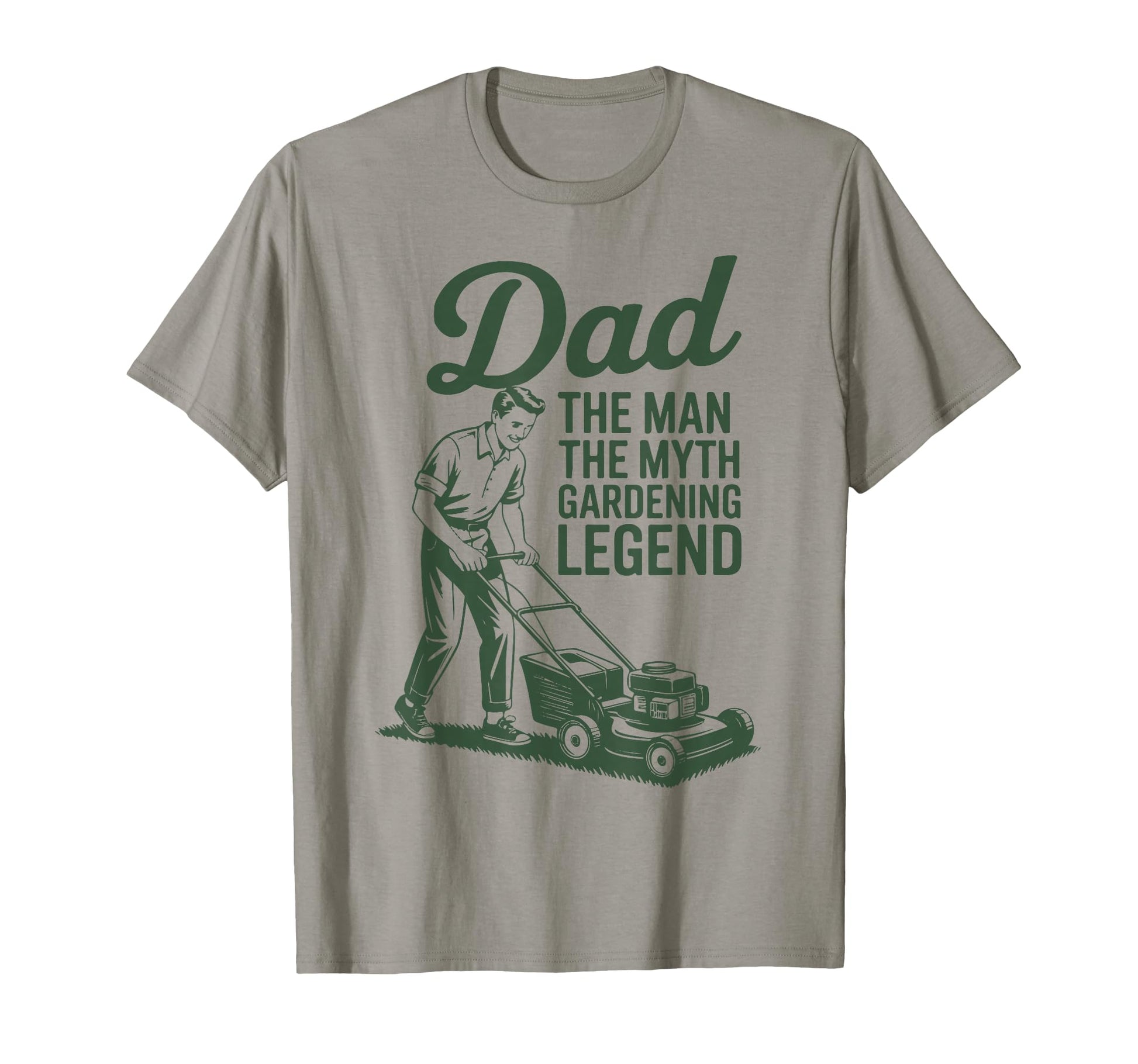 Push Lawn Mower Dad Myth Gardening T-Shirt - Unique Graphic for Adults - T-Shirt, Sweatshirt, Hoodie