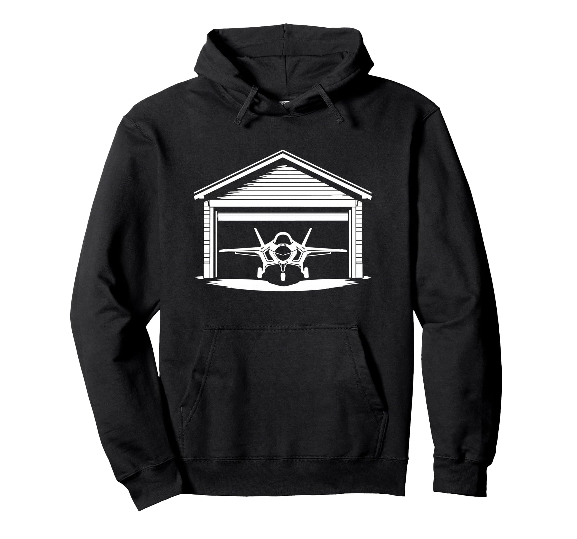 Funny Military Fighter Jet Garage Hoodie - Unique Graphic Men Women - T-Shirt, Sweatshirt, Hoodie