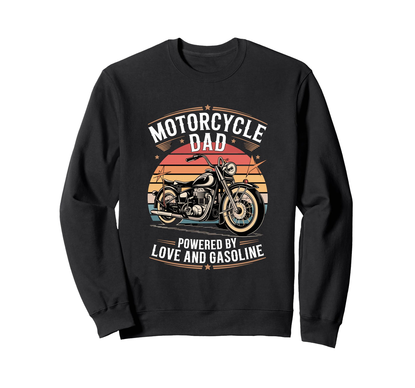 Motorcycle Dad Powered Love And Sweatshirt - Minimalist Print Unisex - T-Shirt, Sweatshirt, Hoodie