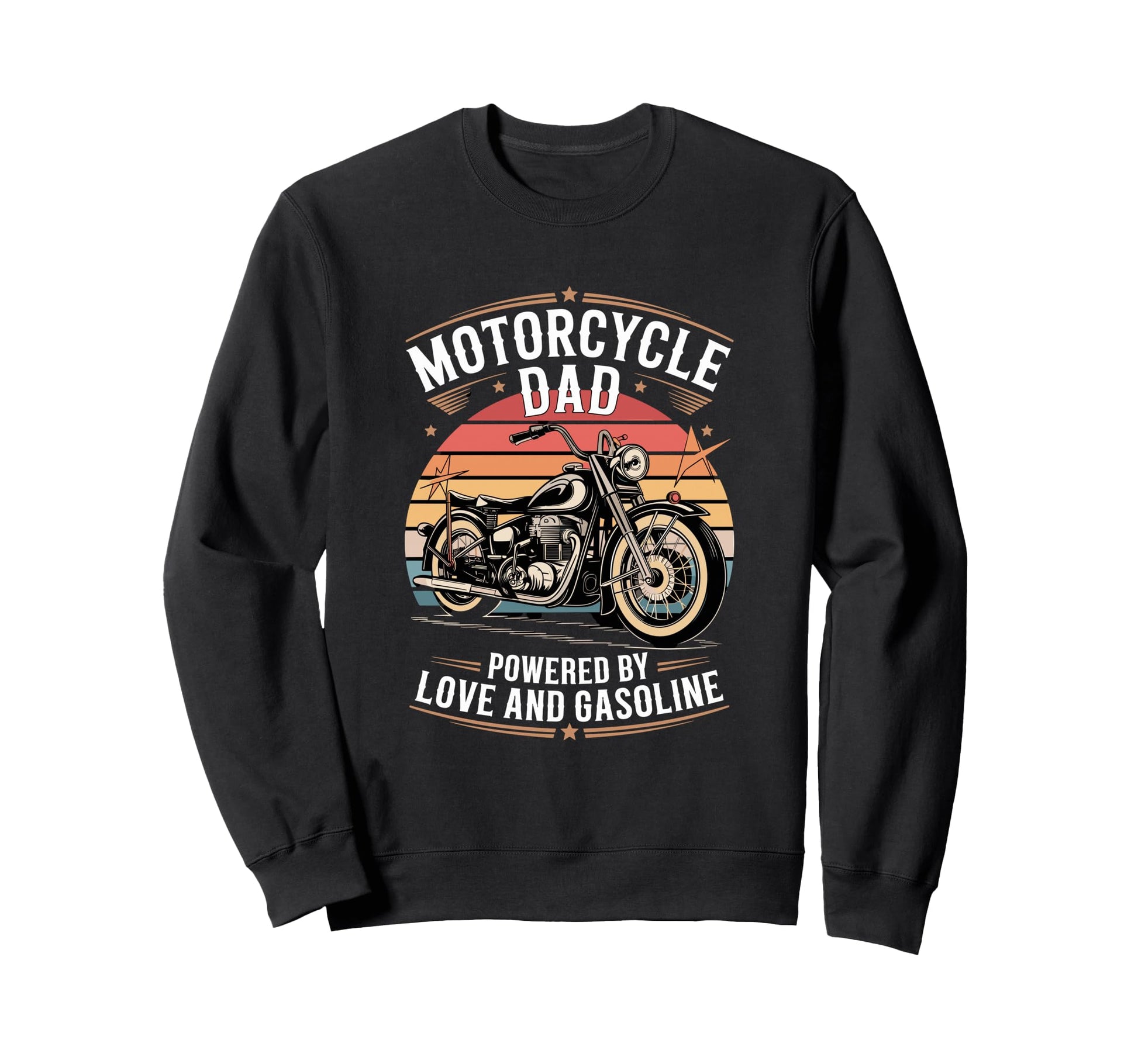 Motorcycle Dad Powered Love And Sweatshirt - Minimalist Print Unisex - T-Shirt, Sweatshirt, Hoodie