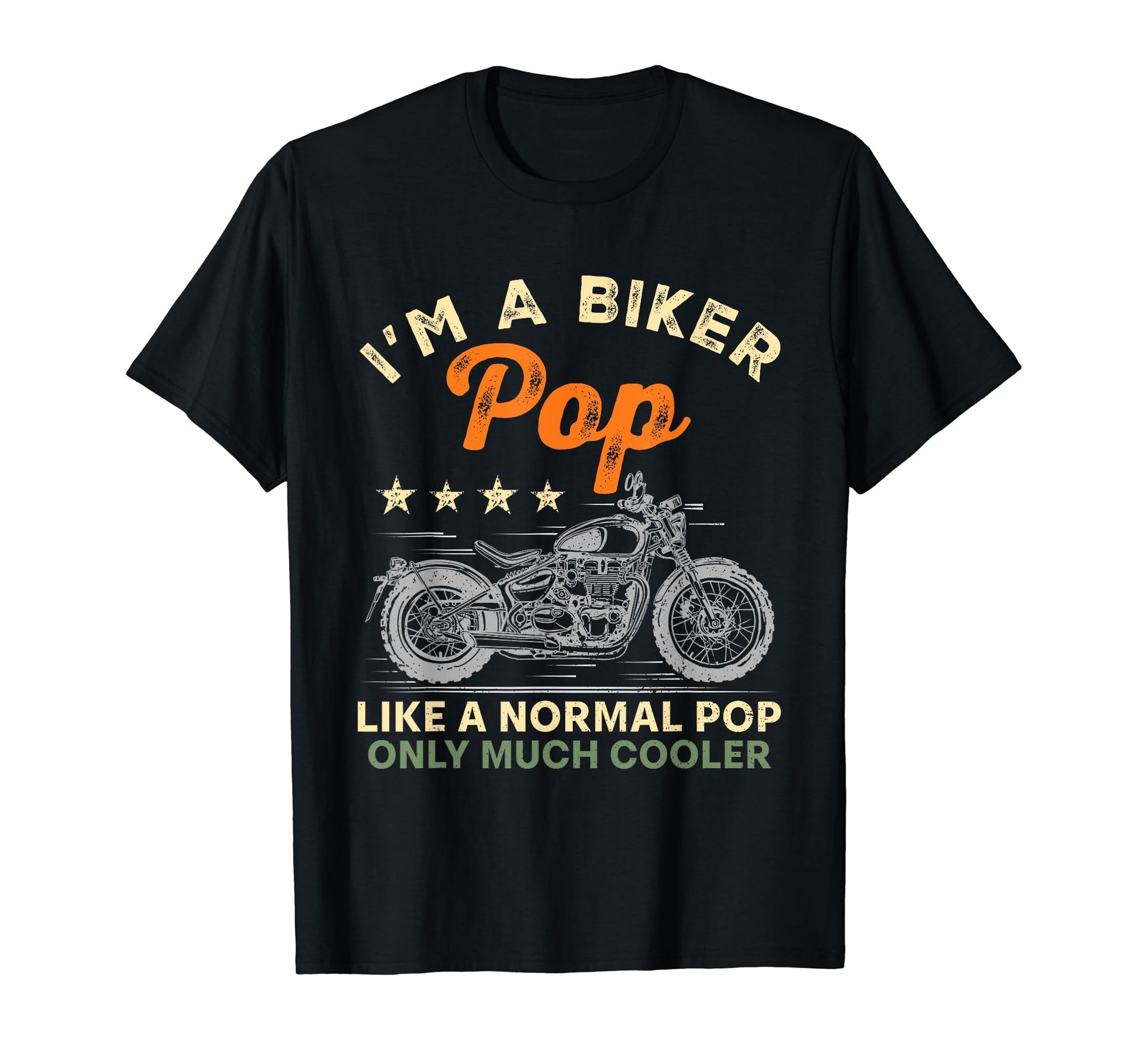 Im Biker Pop Motorcycle Rider Fathers T-Shirt - Graphic Print Men Women - T-Shirt, Sweatshirt, Hoodie