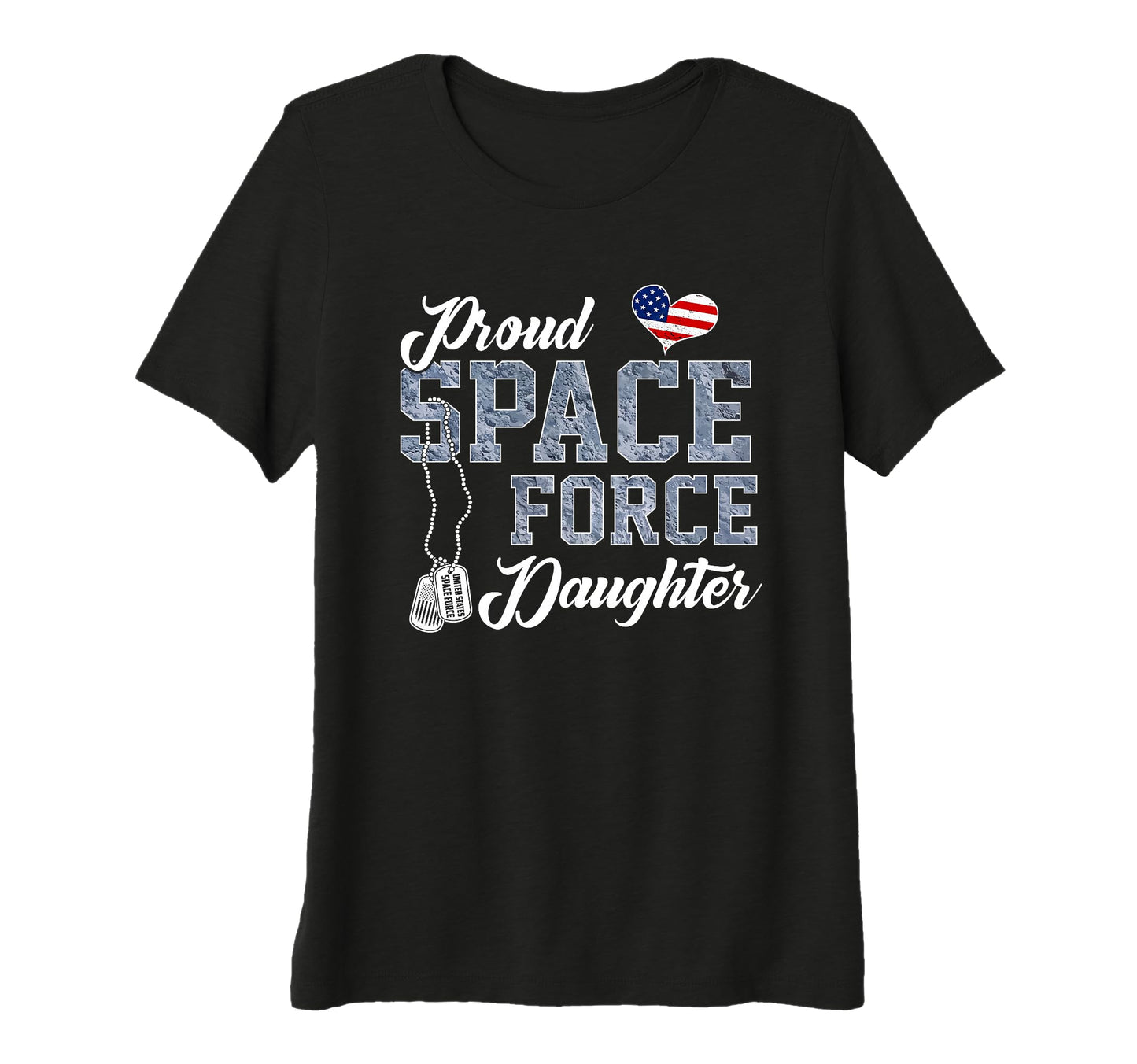 Womens Proud Space Force Daughter Us T-Shirt - Novelty Apparel for Adults - T-Shirt, Sweatshirt, Hoodie