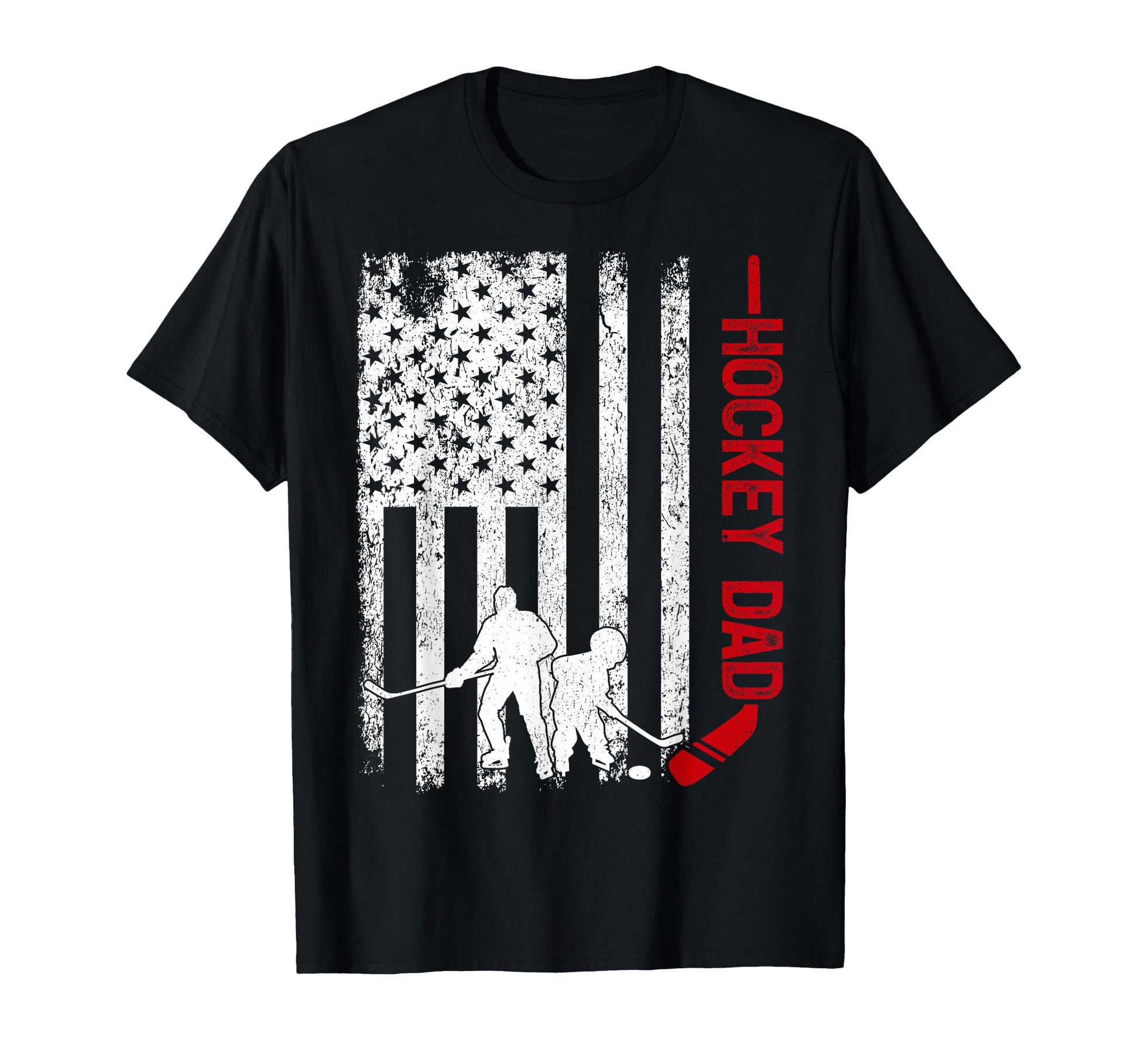 Hockey Player American Flag T-Shirt - Casual Everyday Wear for Adults - T-Shirt, Sweatshirt, Hoodie