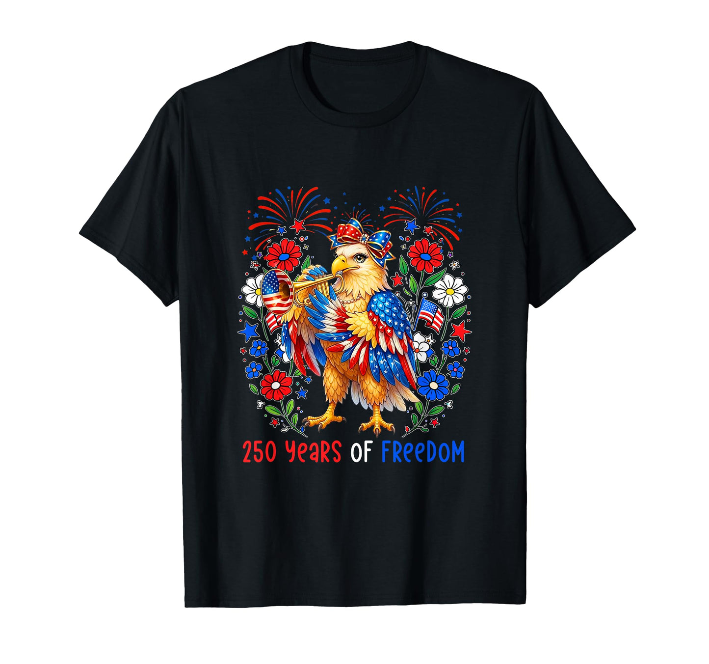 250Th Freedom 4Th July Us Flag Trumpet T-Shirt - Minimalist Print Unisex - T-Shirt, Sweatshirt, Hoodie