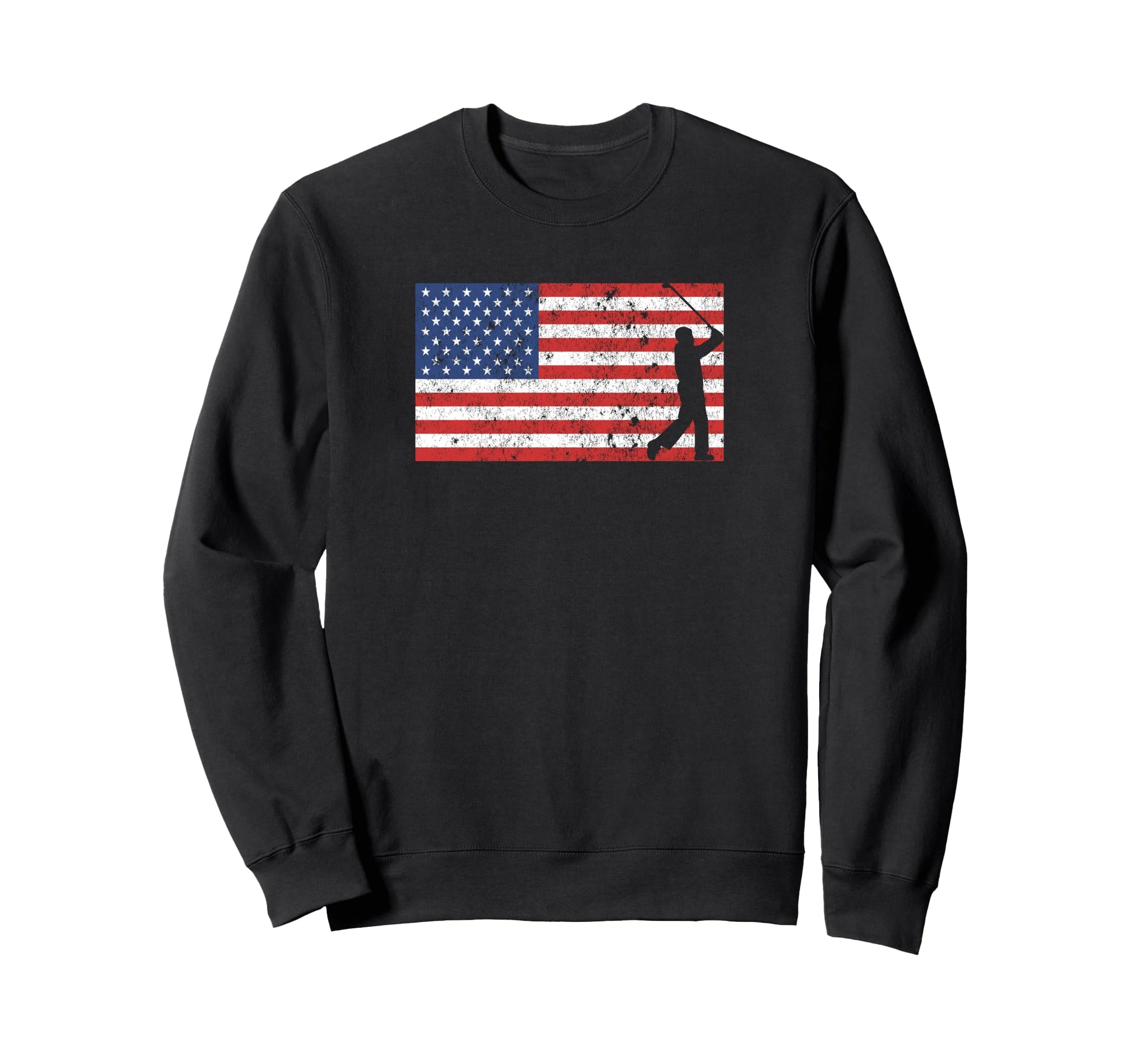 Golfer Golf Fourth American Flag Sweatshirt - Minimalist Print Unisex - T-Shirt, Sweatshirt, Hoodie