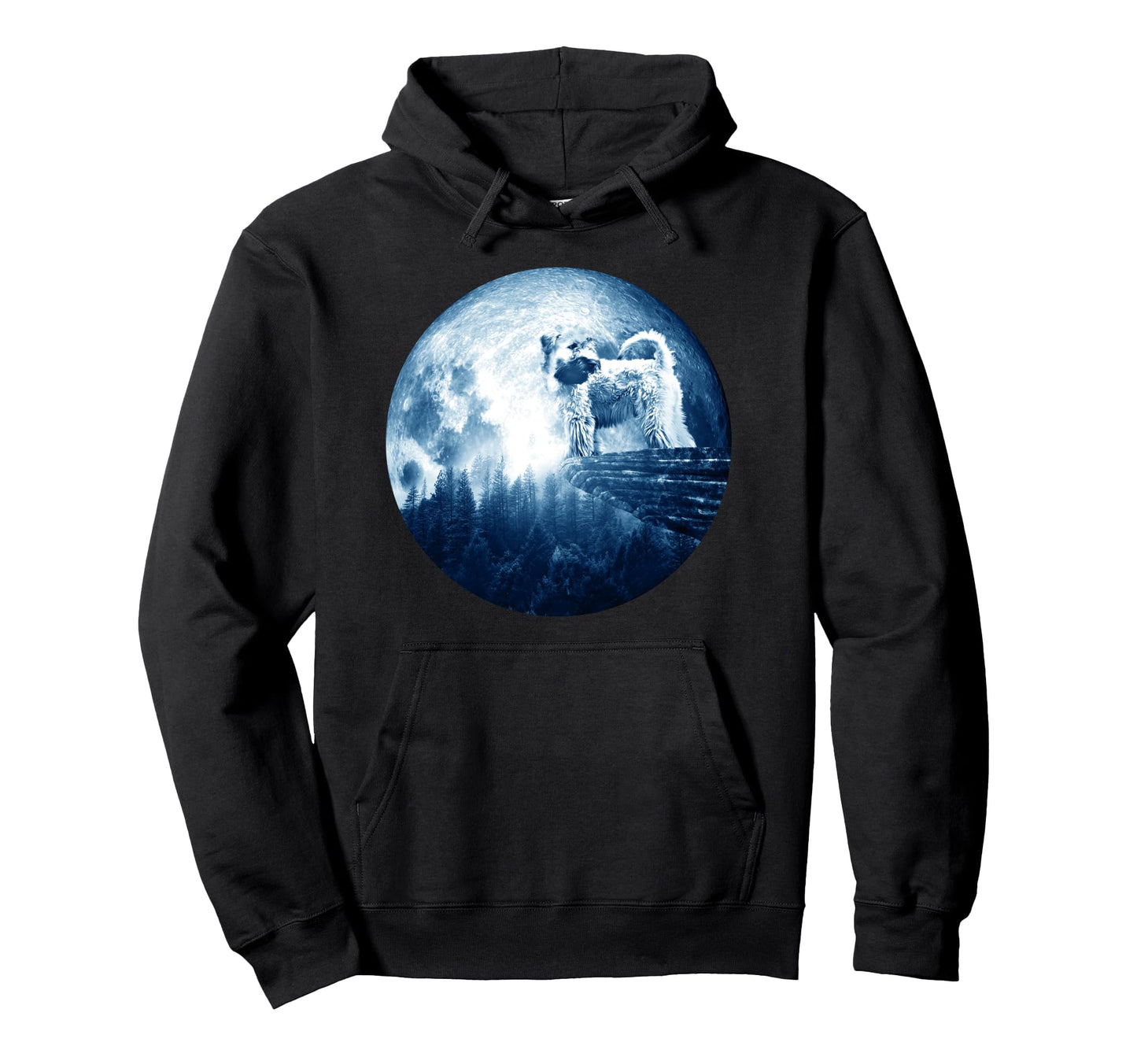 Soft Coated Wheaten Terrier Dog Moon Hoodie - Minimalist Print for Adults - T-Shirt, Sweatshirt, Hoodie