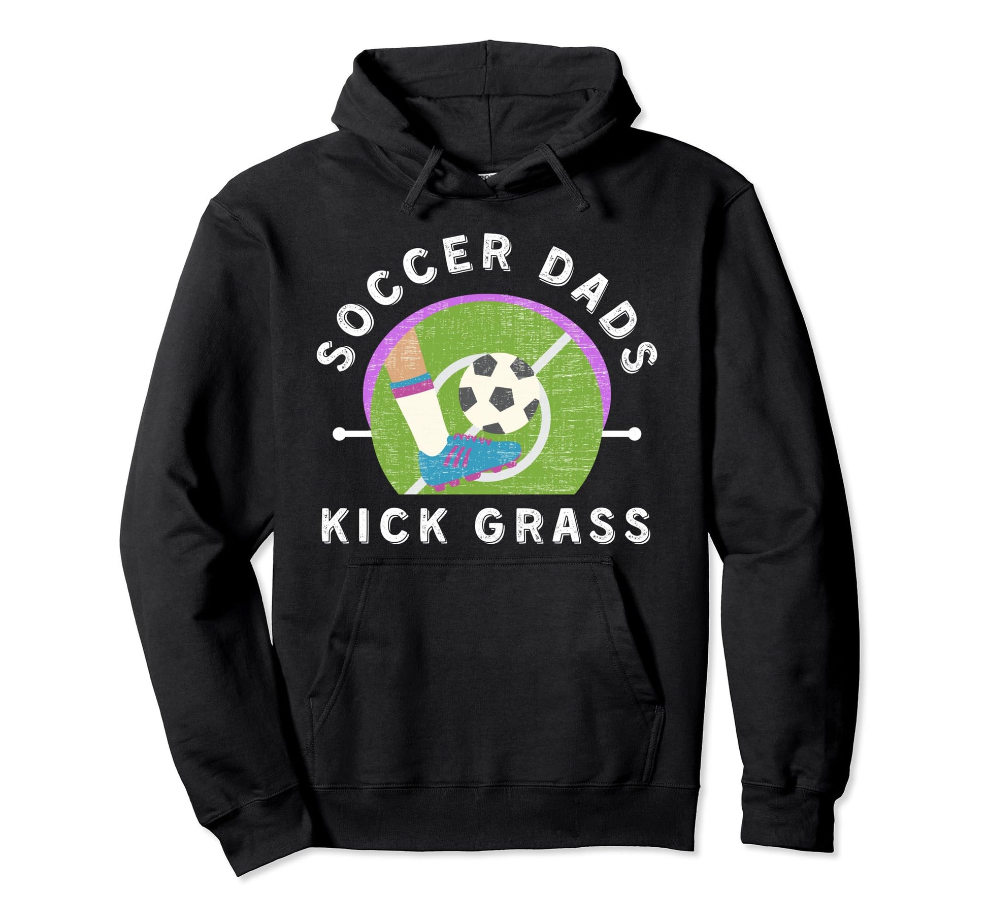 Soccer Dads Kick Grass Fathers Day Hoodie - Minimalist Print for Adults - T-Shirt, Sweatshirt, Hoodie