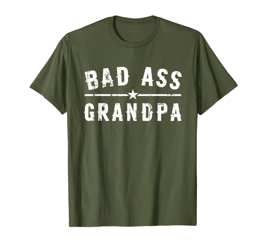 Bad Ass Grandpa Funny Grandfather T-Shirt - Fun Novelty Design for Adults - T-Shirt, Sweatshirt, Hoodie