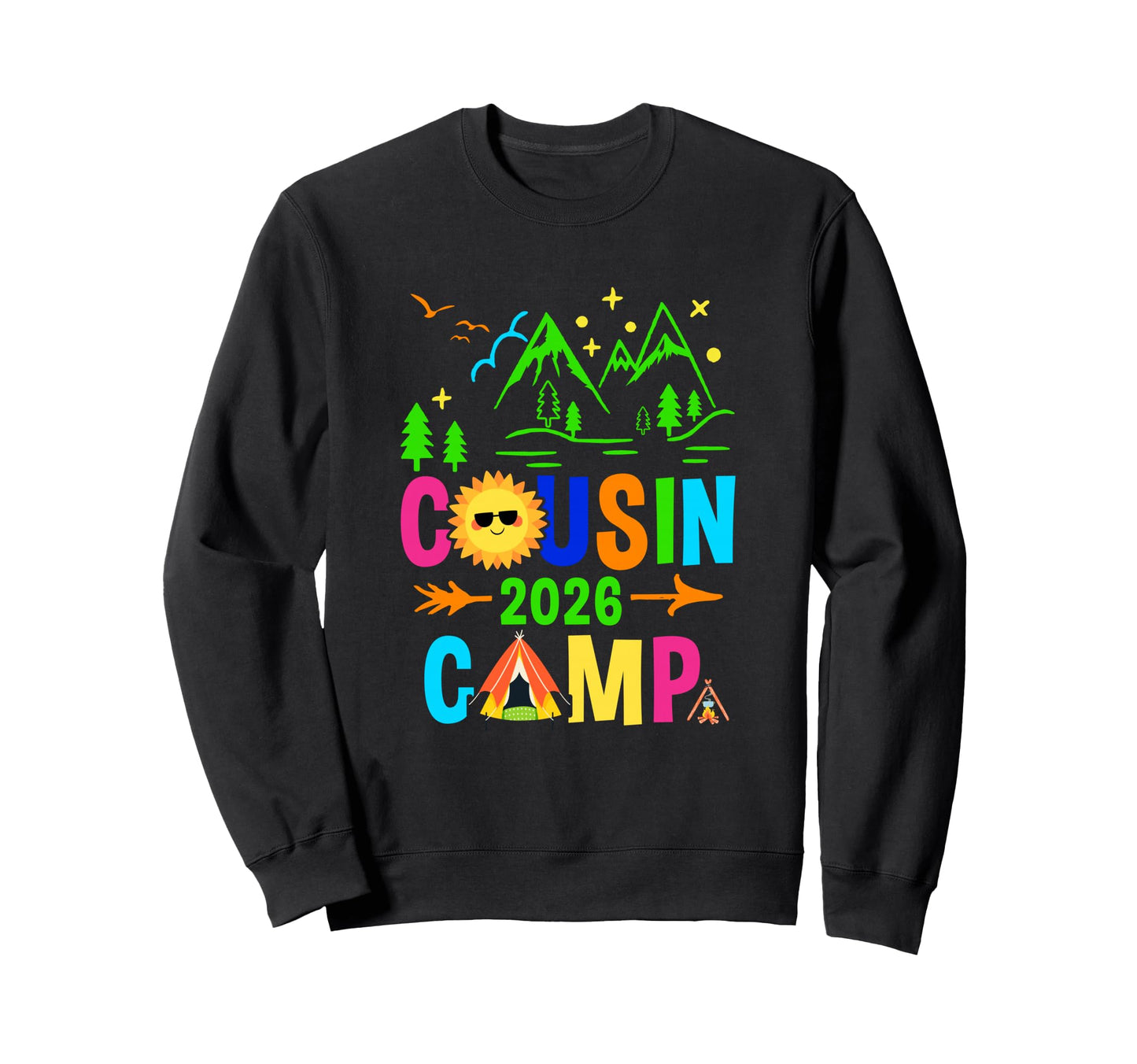 Family Camping Summer Vacation Sweatshirt - Custom Art Print Men Women - T-Shirt, Sweatshirt, Hoodie