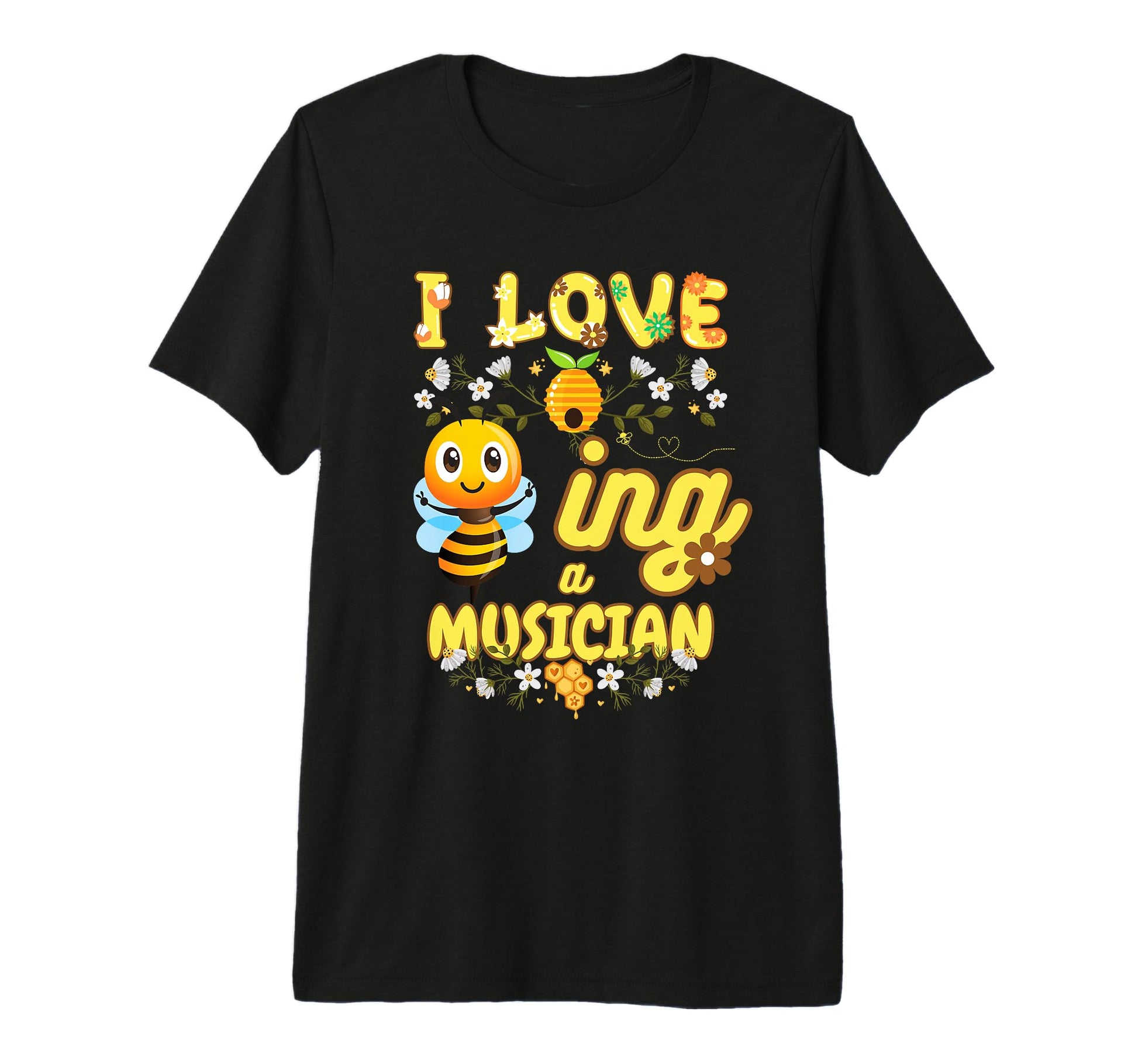 I Love Beeing Musician Bee Lover Job T-Shirt - Novelty Apparel Men Women - T-Shirt, Sweatshirt, Hoodie
