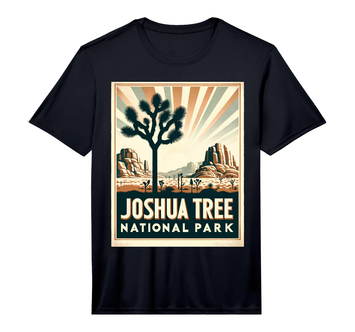Joshua Tree National Park Hiking Camping T-Shirt - Custom Art Print Unisex - T-Shirt, Sweatshirt, Hoodie