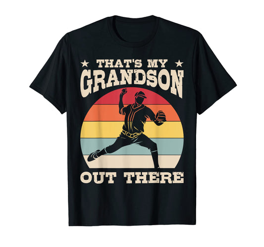 Baseball Player Grandson Grandpa T-Shirt - Fun Novelty Design Unisex - T-Shirt, Sweatshirt, Hoodie