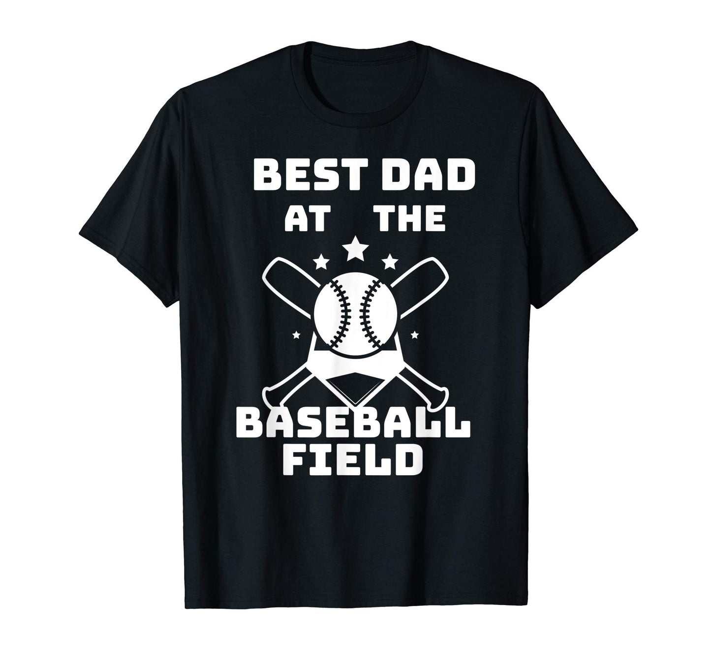 Best Dad Baseball Field Bats Baseball T-Shirt - Fun Novelty Design Unisex - T-Shirt, Sweatshirt, Hoodie