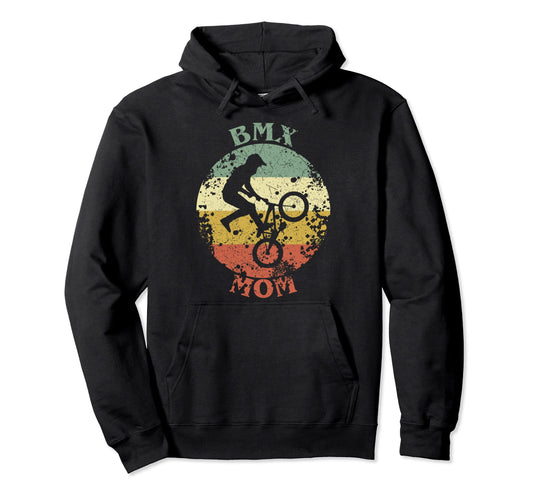 Bmx Mom Distressed Bmx Rider Mama Hoodie - Custom Art Print Men Women - T-Shirt, Sweatshirt, Hoodie
