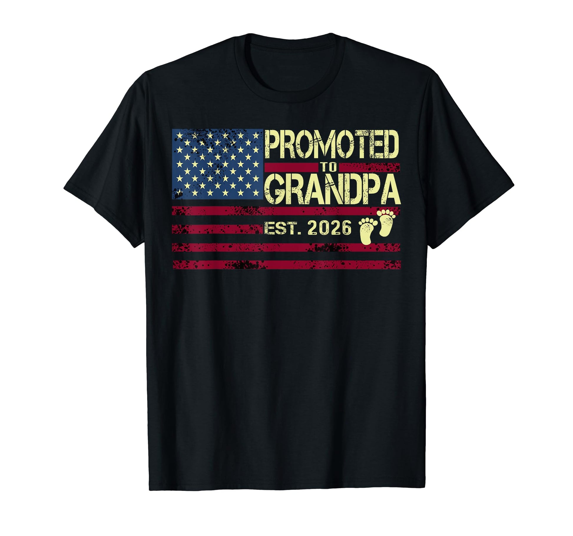 Promoted To Grandpa Est 2026 Pregnancy T-Shirt - Graphic Print Unisex - T-Shirt, Sweatshirt, Hoodie