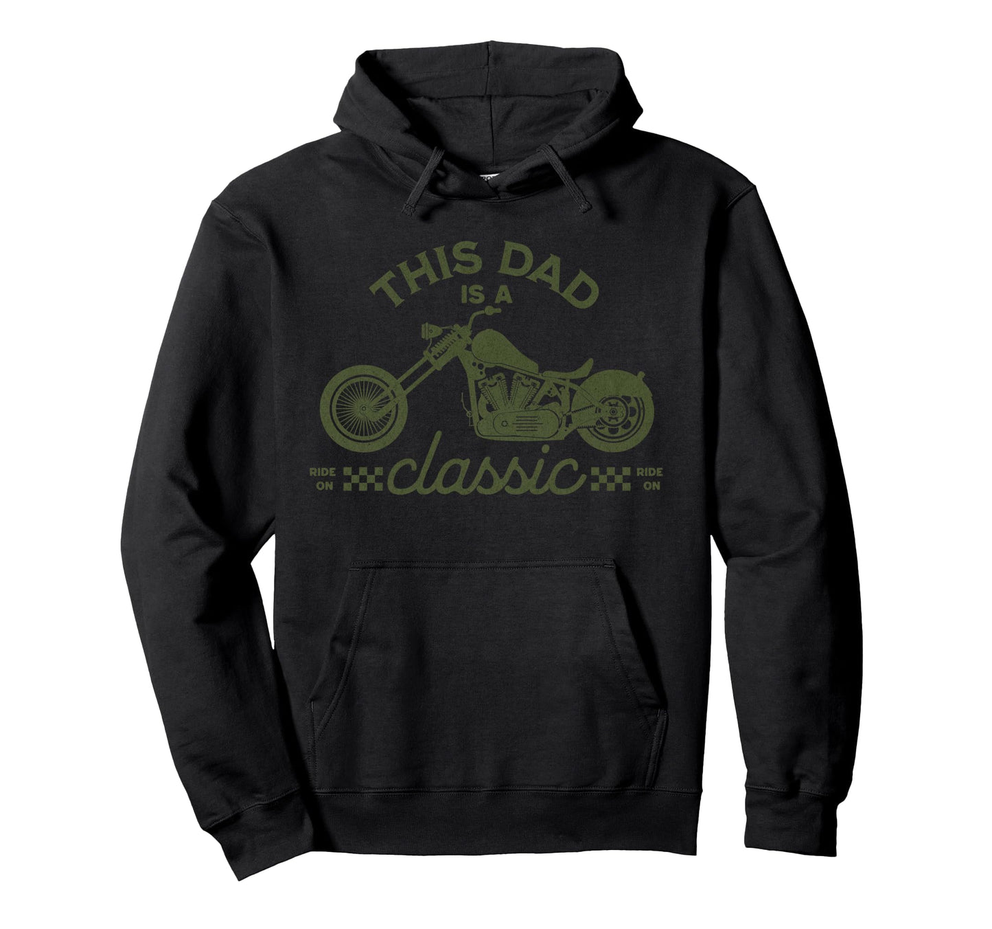 This Dad Is Funny Motorcycle Fathers Hoodie - Trendy Graphic for Adults - T-Shirt, Sweatshirt, Hoodie