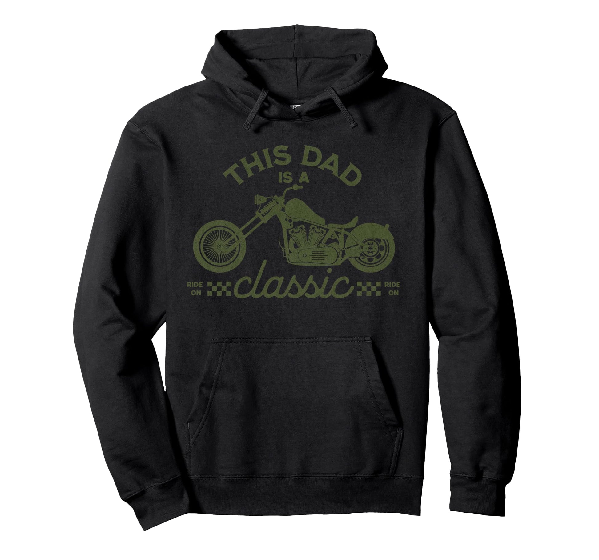 This Dad Is Funny Motorcycle Fathers Hoodie - Trendy Graphic for Adults - T-Shirt, Sweatshirt, Hoodie
